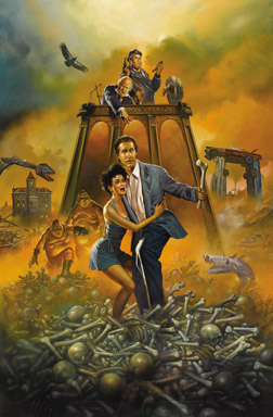 BORIS VALLEJO - NOTHING BUT TROUBLE MOVIE PROMO ORIG ART