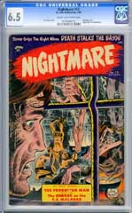 NIGHMARE #12 (1954) CGC FN+ 6.5 COW Pgs - BONDAGE COVER
