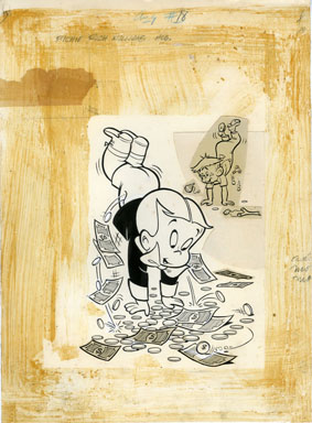 WARREN KREMER - RICHIE RICH MILLIONS #18 COVER ORIG ART