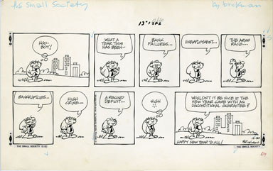 M. BRICKMAN - SMALL SOCIETY SUNDAY ART 12-30-84 NEW YEAR