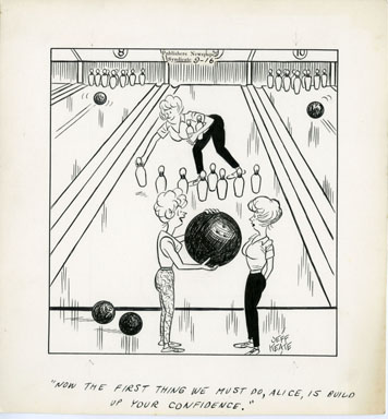JEFF KEATE - TIME OUT ORIG ART 9-16 BOWLING / BIG BALL