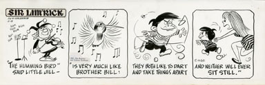 ED NOFZIGER -SIR LIM'RICK DAILY ART 04-18-67 BROTHER BILL