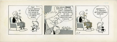 BILL YATES - PROF PHUMBLE DAILY ART 10-07-61 ISAAC NEWTON