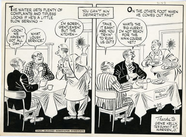 AL FAGALY - OUGHTA BE A LAW DAILY ORIG ART - WAITER