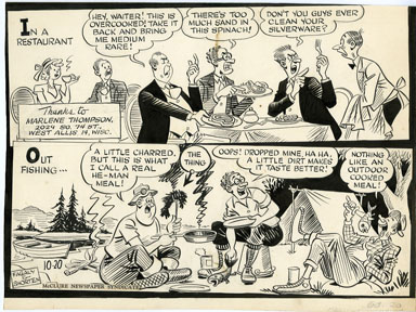 AL FAGALY - OUGHTA BE A LAW DAILY ORIG ART - CAMPING OUT