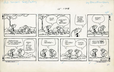 M. BRICKMAN - SMALL SOCIETY SUNDAY ART 02-17-85 NICE DAY
