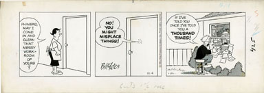 BILL YATES - PROF PHUMBLE DAILY ART 12-04-61 MESSY ROOM