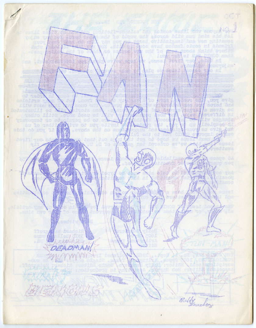 COMIC FAN #1 (1962) FANZINE BUDDY SAUNDERS / THE DEMON RARE!