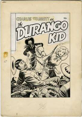 FRED GUARDINEER - DURANGO KID #20 ORIG COVER ART (1953)