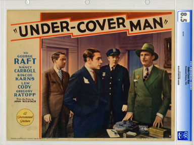 UNDER-COVER MAN (1932) - CGC LOBBY CARD VF+ 8.5 COP
