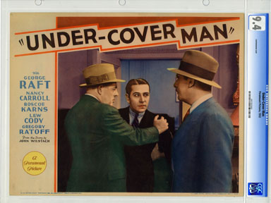 UNDER-COVER MAN (1932) - CGC LOBBY CARD NM 9.4 CONFRONT