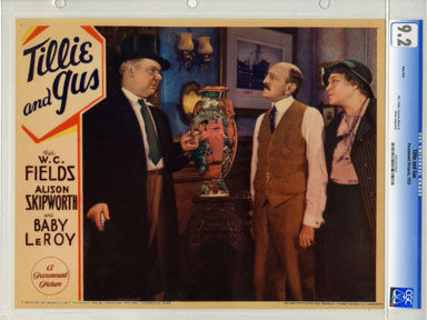 TILLIE & GUS (1933) - CGC LOBBY CARD NM- 9.2 VASE CARD
