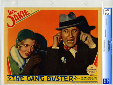 GANG BUSTER (1931) - CGC LOBBY CARD NM- 9.2 FINGERS in EARS