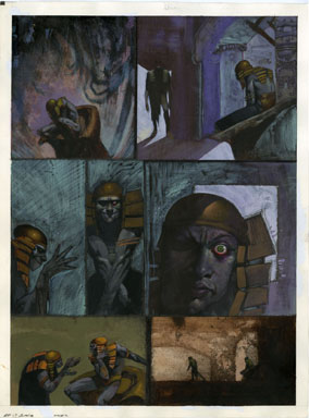 SIMON BISLEY - 2000 A.D. PROG 656 Pg 28 ORIG ART SLAINE