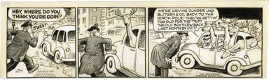 AL SMITH - MUTT & JEFF DAILY ORIG ART 2-6-73 REINDEER