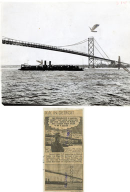 NEWS PHOTO SECRET AGENT X9 IN DETROIT AMBASSADOR BRIDGE