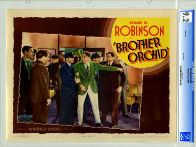 BROTHER ORCHID (1940) - CGC GRADED LOBBY CARD - POLICE