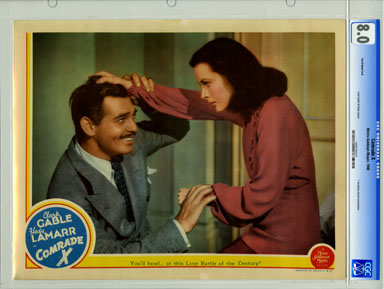 COMRADE X (1940) - CGC LOBBY CARD HEDDY LAMARR YOU'LL HOWL
