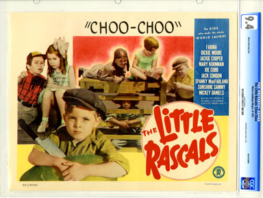 LITTLE RASCALS: CHOO-CHOO (R-1951) - CGC LOBBY CARD (3)