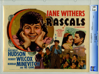 RASCALS (1938) CGC TITLE LOBBY CARD 9.2 JANE WITHERS