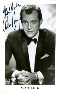 ALAN KING (COMEDIAN, WRITER)- AUTOGRAPHED VINTAGE PHOTO