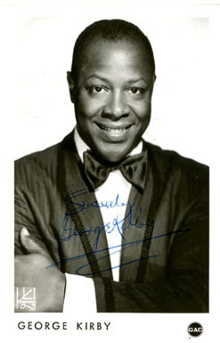 GEORGE KIRBY (COMEDIAN) - AUTOGRAPHED VINTAGE PHOTO
