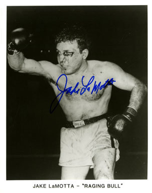 JAKE LaMOTTA - AUTOGRAPHED PHOTO  RAGING BULL BOXING