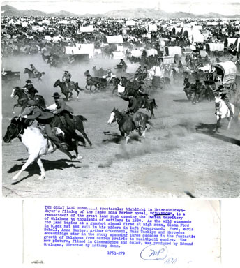 CIMARRON / LAND RUSH SEQUENCE - VINTAGE PUB STILL 1961
