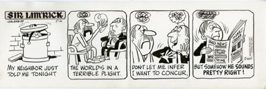 ED NOFZIGER -SIR LIM'RICK DAILY ART 05-16-67 BAD NEWS