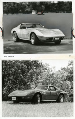 NEWS PHOTO: CHEVROLET CORVETTE (2 PHOTOS) 1975