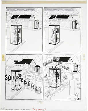 DON MARTIN - MAD #190 CMPLT 1-PG GAG STORY ART MAIN ST.