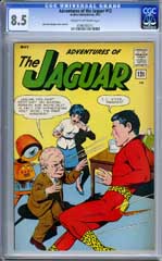 ADVENTURES OF THE JAGUAR #12 (1963) CGC VF+ 8.5 COW Pgs