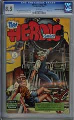HEROIC COMICS #45 (1947) CGC VF+ 8.5 WHITE Pg MILE HIGH