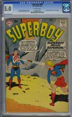 SUPERBOY #93 (1961) CGC FN- 5.5 OW Pgs - LEGION Appr.