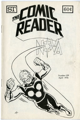 COMIC READER #129 (1976) FANZINE NOVA COVER