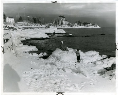 NEWS PHOTO: COAST GUARD INSTALLATION IN MICHIGAN (1958)