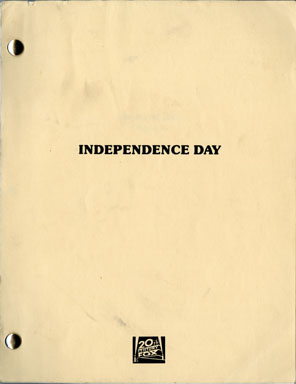 INDEPENDENCE DAY - ORIGINAL SCRIPT (1996) WIL SMITH