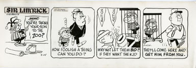 ED NOFZIGER -SIR LIM'RICK DAILY ART 05-25-67 ZOO SON
