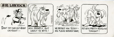 ED NOFZIGER -SIR LIM'RICK DAILY ART 06-05-67 FLEA DOG