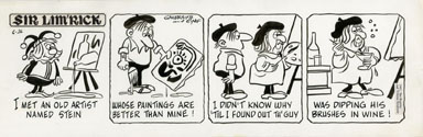 ED NOFZIGER -SIR LIM'RICK DAILY ART 06-26-67 OLD ARTIST