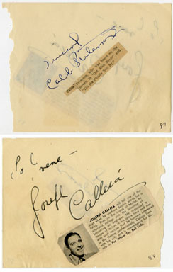 CALEB PETERSON / JOSPEH CALLEIA - SIGNED AUTO BOOK PAGE