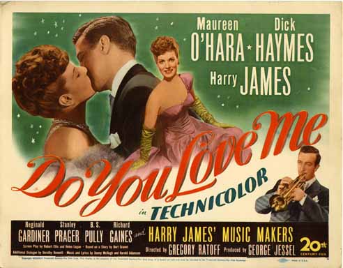 DO YOU LOVE ME (1946) Title Lobby Card MAUREEN O'HARA