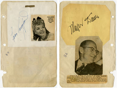 FRANCES LANGFORD / MEYER DAVIS - SIGNED AUTOGRAPH BOOK
