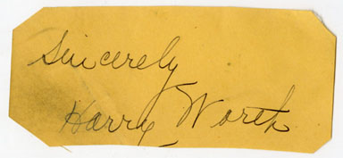 HARRY WORTH - SIGNED PAPER / HERE'S HARRY