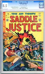 SADDLE JUSTICE #7 (1949) CGC VF+ 8.5 OWW Pages