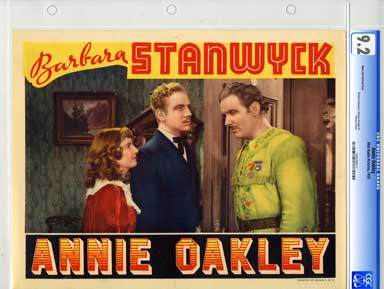 ANNIE OAKLEY (1935) CGC 9.2 LOBBY CARD - PORTRAIT CARD