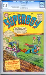 SUPERBOY #43 (1955) CGC VF- 7.5 OFF-WHITE  Pages