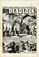 WALLY WOOD - WEIRD FANTASY #17 COMPLETE 6-PAGE STORY ORIG ART  "DEADLOCK!"
