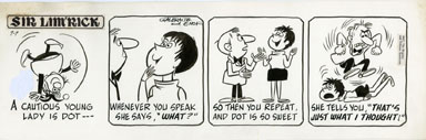 ED NOFZIGER -SIR LIM'RICK DAILY ART 07-07-67 REPEAT DOT