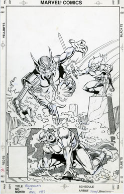 JOSE DELBO - THUNDERCATS #10 COVER ORIGINAL ART 1987